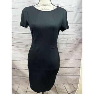 Black Career Dress Fitted Short Sleeve Work Office Cocktail‎ Party